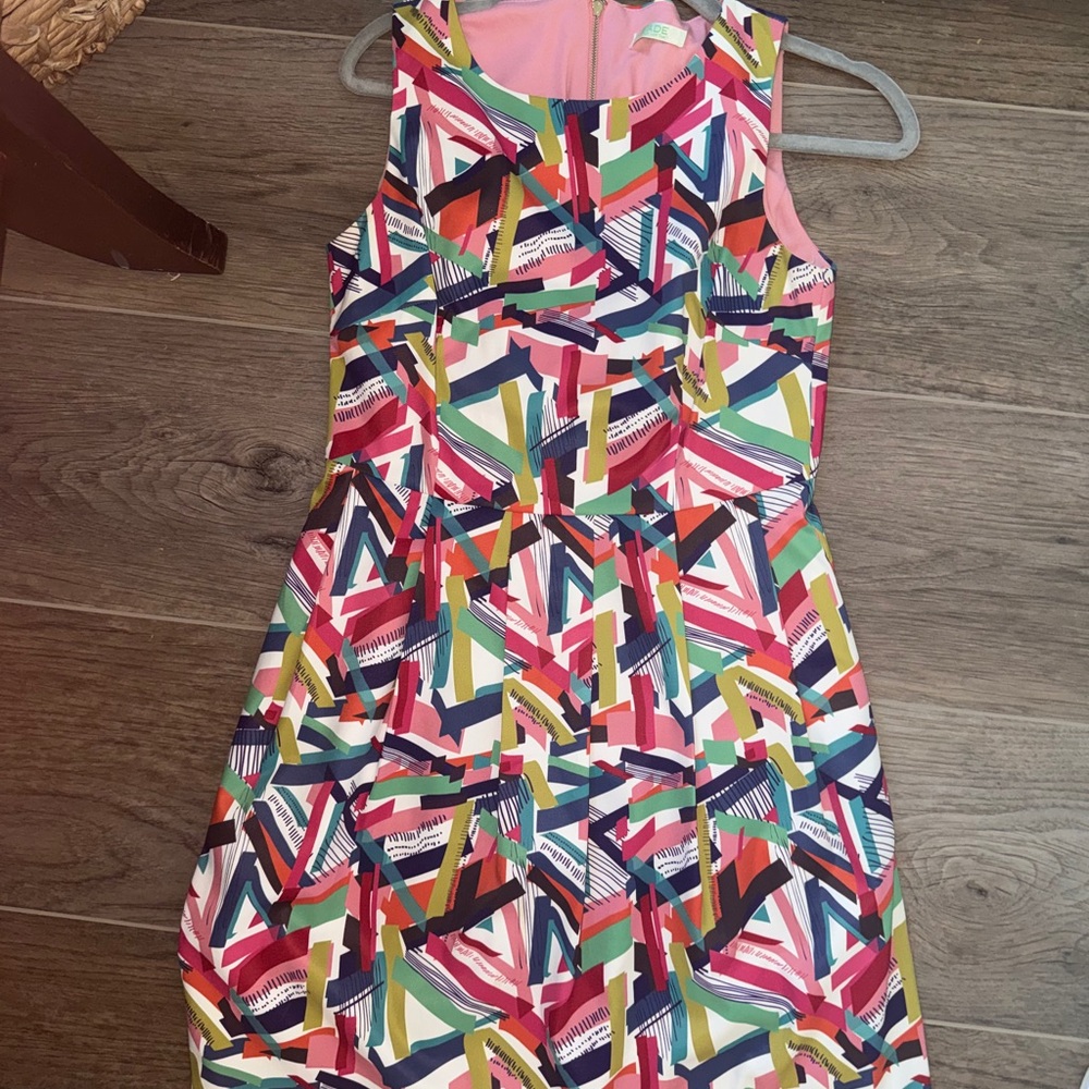Vibrant Abstract Print Mini Dress